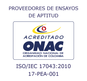 Estamos acreditados por el ONAC como proveedores de ensayos